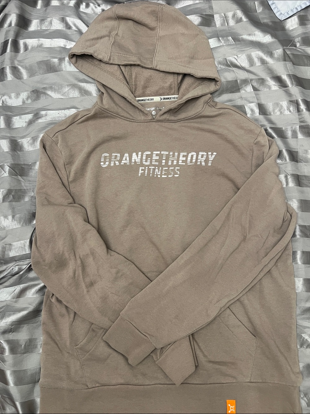 Orangetheory women’s Taupe/Brown Pullover Hoodie with Logo